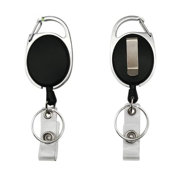 Udtrækkelig nøglering ID badge holder 2 pakker