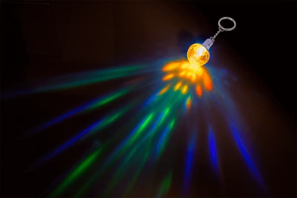 Nøglering Discokugle med LED