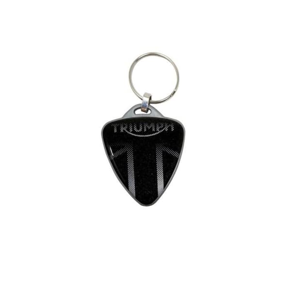 Triumph Shield Motorcykel nyckelring, svart och silver