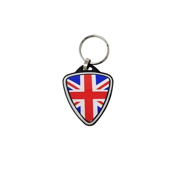 Union Jack England Shield Motorcykel Nyckelring, Svart