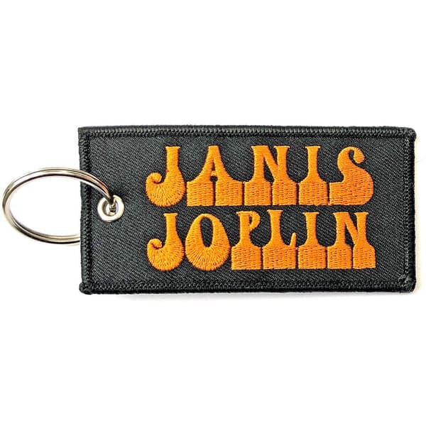 Janis Joplin Nyckelring med dubbelsidig logotyp Black/Orange One Size