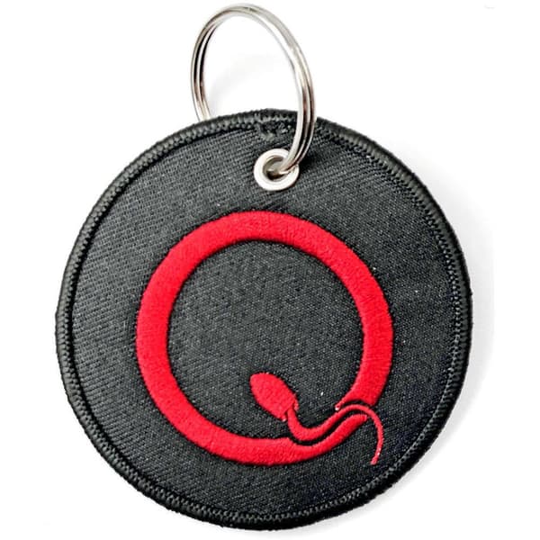 Queens Of The Stone Age Q Double Sided Patch Logo Keyring Black/Red One Size