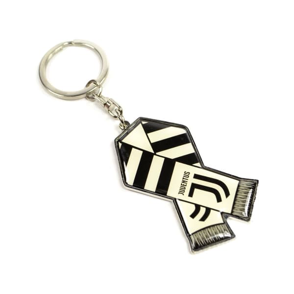 Juventus FC Scarf Keyring Black/White One Size