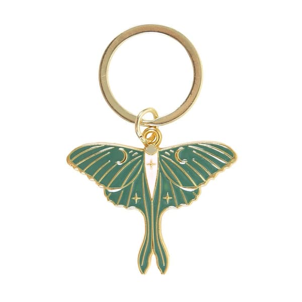 Something Different Nyckelring Luna Moth Green/Gold One Size