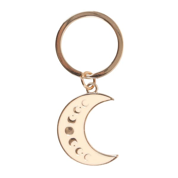 Something Different Moon Phases Enamel Keyring Gold One Size