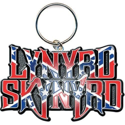 Lynyrd Skynyrd Flag Logo Enamel Keyring Red/White/Blue One Size