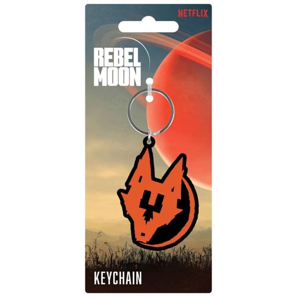 Rebel Moon Motståndsrörelse Wolf PVC Nyckelring Black/Orange One Size