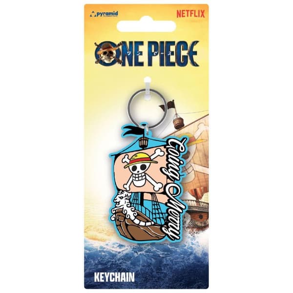 One Piece Live Action The Going Merry PVC Keyring Blue/White/Brown One Size