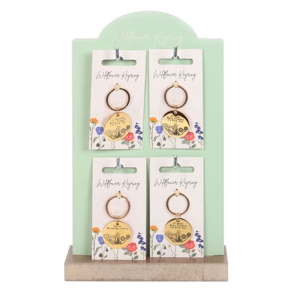 Something Different Nyckelring med vilda blommor (24-pack) Gold One Size