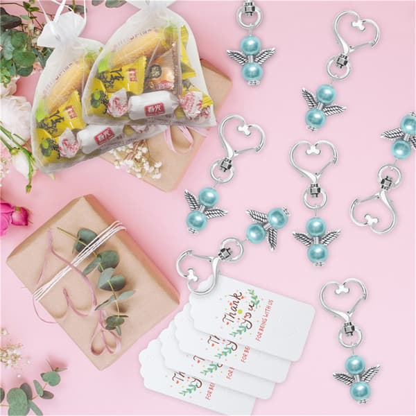 INF 20-pack Angel Keyhain presenter för bröllopsdusch gynnar bröllopsfavoriter