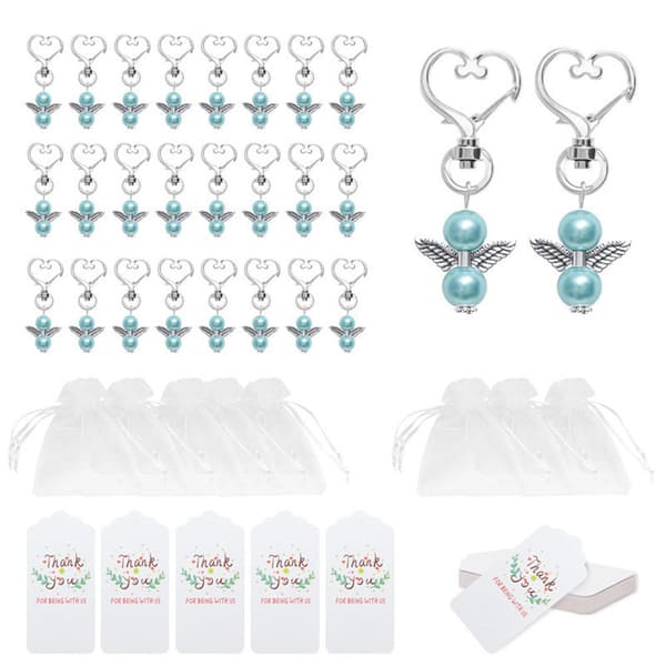 INF 20-pack Angel Keyhain gaver til brudebruser favoriserer bryllup favoriserer