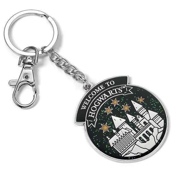 Harry Potter Hogwarts Castle Keyring Silver/Black/White One Size