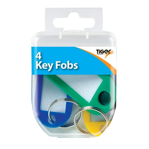Tiger Essential nyckelring (4 st) Multicoloured One Size