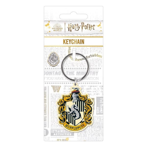 Harry Potter Hufflepuff nøglering i metal Yellow/Black One Size