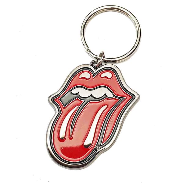 The Rolling Stones Nyckelring med klassisk logotyp Red/White/Black One Size