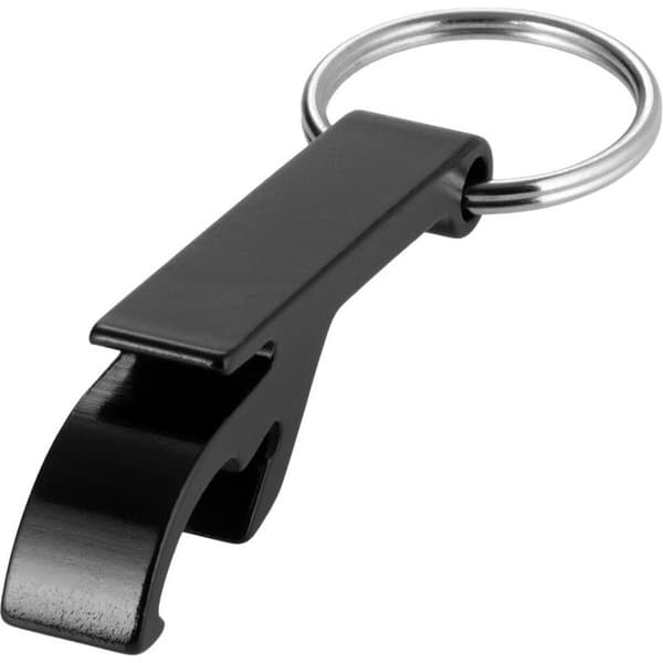 Tao Recycled Aluminium Bottle Opener Keyring Solid Black One Size