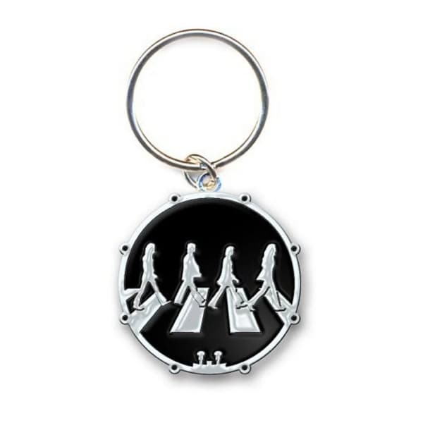 The Beatles Abbey Road Crossing Chrome Keyring White/Black One Size