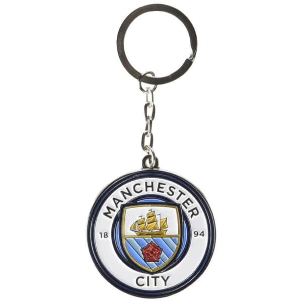 Manchester City FC Crest Keyring Multicoloured One Size