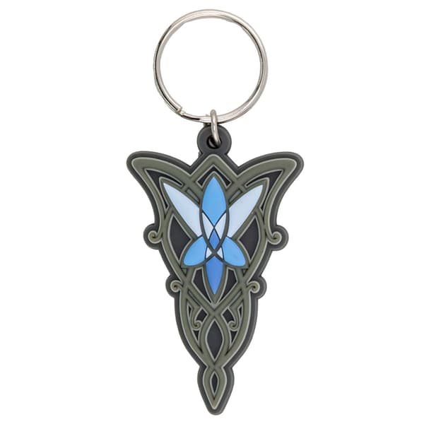 The Lord Of The Rings Arwen Evenstar Pendant PVC Keyring Blue/Grey One Size