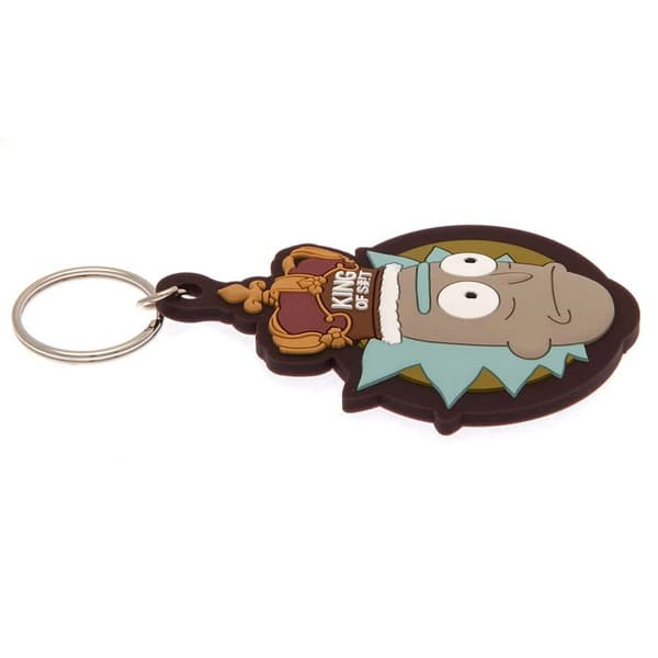 Rick And Morty King Of Shit gummisknøglering
