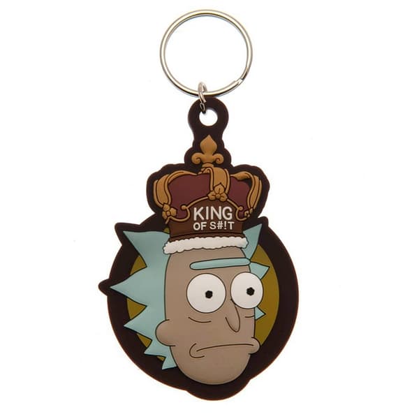 Rick And Morty King Of Shit gummisknøglering Brown One Size