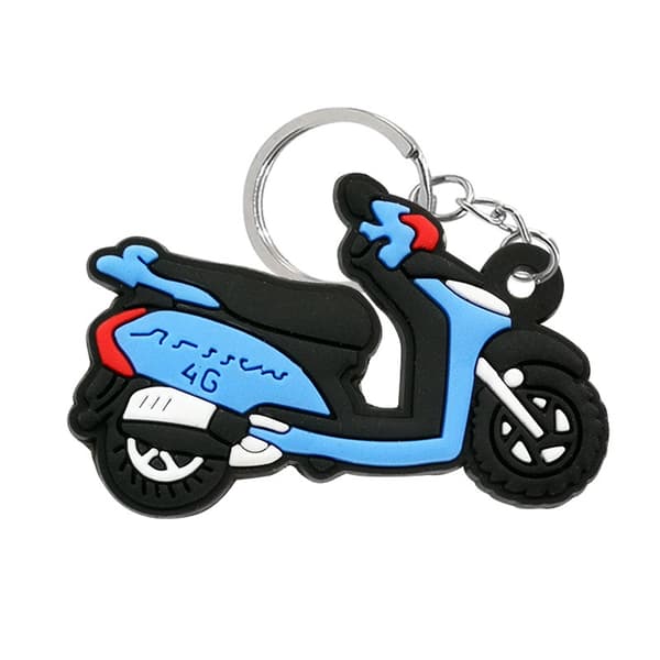 INF 3-pack motorsykkel PVC nøkkelring anheng