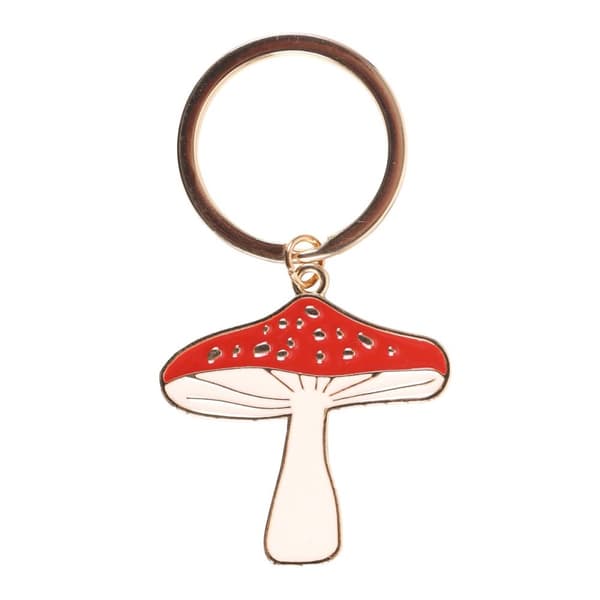 Something Different Lucky Toadstool Keyring Red/Cream One Size