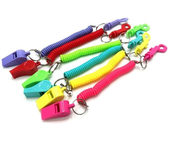 nøglering med lanyard fløjte turkis
