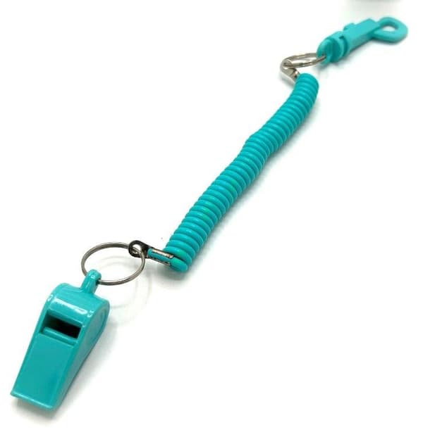 nøglering med lanyard fløjte turkis