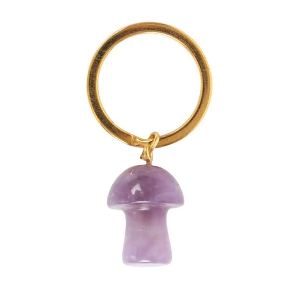 Something Different Svamp Ametist Nyckelring Purple One Size