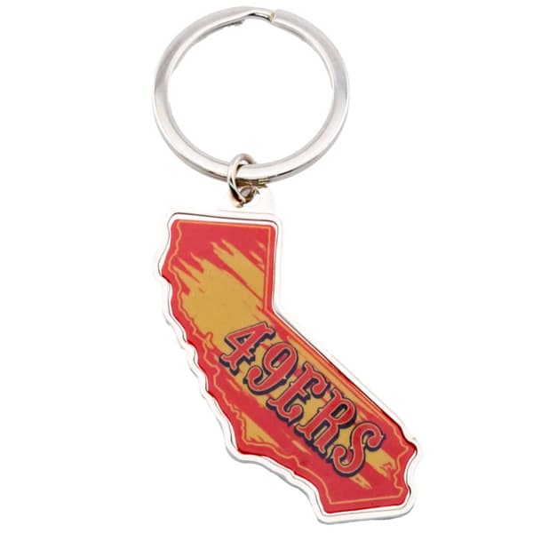 San Francisco 49ers State Keyring Red/Gold/Silver One Size