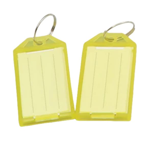 INF Flip-Top gjennomsiktig plastnøkkellapper (50-pack)