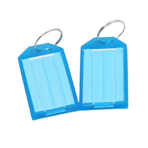 INF Flip-Top genomskinliga plastnyckelbrickor (50-pack)