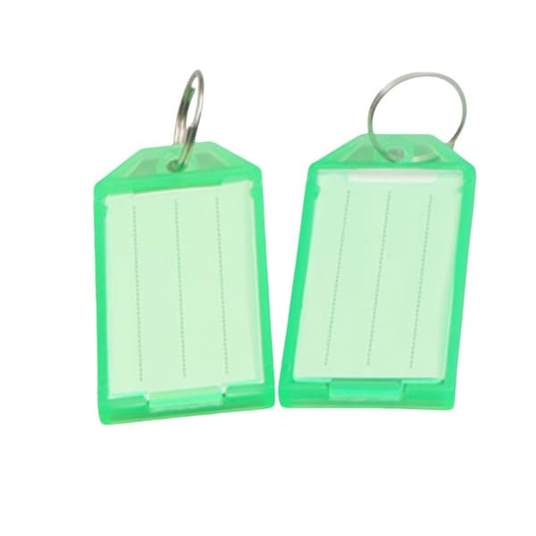 INF Flip-Top genomskinliga plastnyckelbrickor (50-pack)