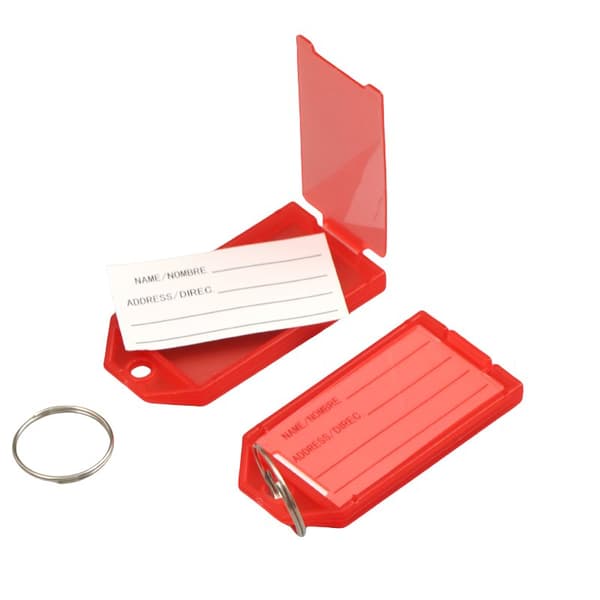 INF Flip-Top genomskinliga plastnyckelbrickor (50-pack)