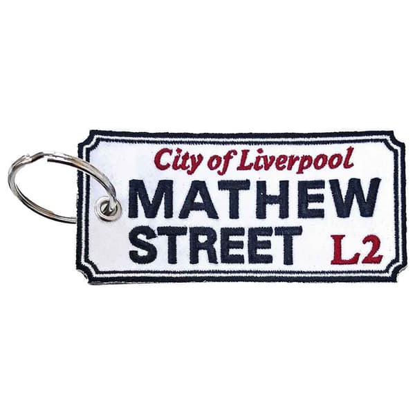 Mathew Street Liverpool Road Sign Keyring One Size