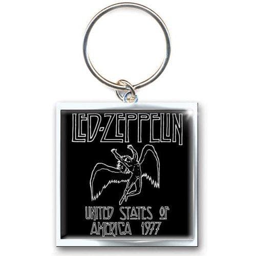 Led Zeppelin 1977 US Tour Nyckelring Black One Size