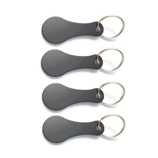 Nyckelringset i metall till kundvagn (4-pack)