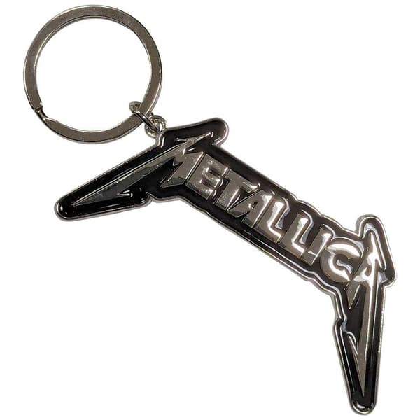 Metallica Logo nøglering Silver/Black One Size