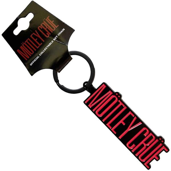 Motley Crue Logo Keyring Red/Black One Size