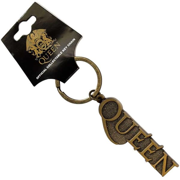 Queen Nyckelring med logotyp Gold One Size