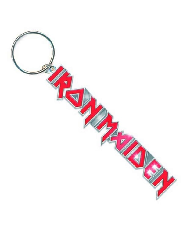 Iron Maiden Keyring Classic Band Logo with Tails Official Metal Keychain One Size