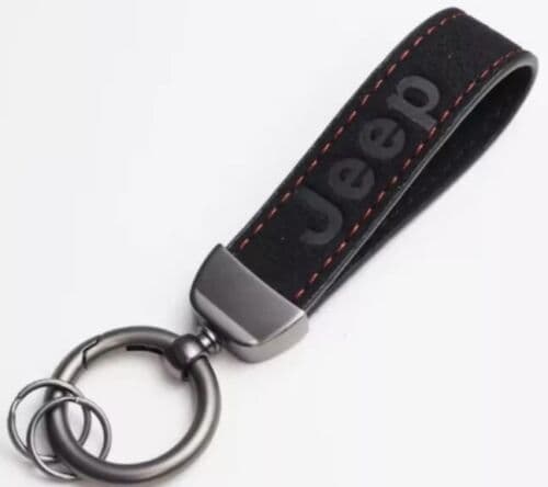 Leather Car Keychain/Strap - Jeep - O Ring. Perfect Father’s Day Gift.