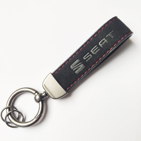 SEAT Alcantara Keyring Ibiza Cupra Leon Keychain Metal Gloss Key Ring Chain Gift