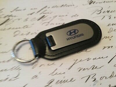 HYUNDAI Key Ring Etched and infilled On Leather