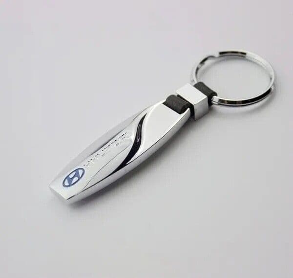 HYUNDAI Tear Shape Metal 10D Car Logo Key Chain Keyring Fob Gift