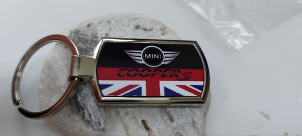 Mini Cooper S keyring free gift box chrome metal birthday gifts accessories