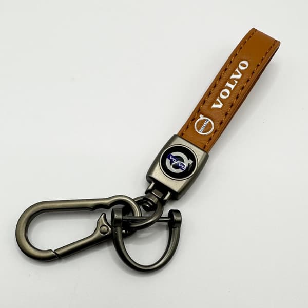 For Volvo R Sport Metal Leather Keyring Luxury Keychain High Quality Car