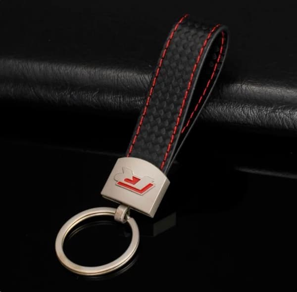 VW R Luxury leather keyring key chain fob Gift Volkswagen Transporter Caddy