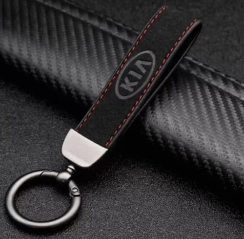 Genuine Leather Car Keychain/Strap - Kia - O Ring. Perfect Father’s